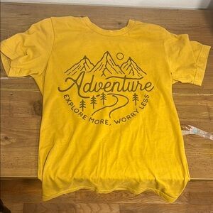 Yellow Adventure Graphic Short Sleeve Tee